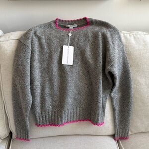 Autumn Cashmere grey funfetti accent sweater